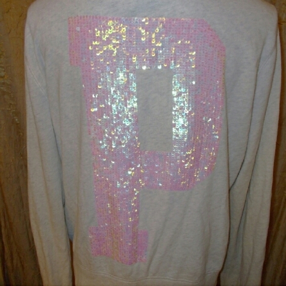 ISO Victoria's Secret PINK sweater sequins bling - Picture 3 of 5